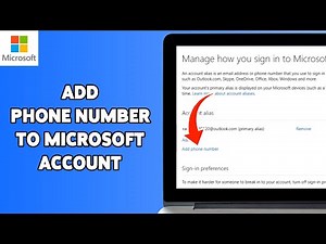 How To Add Phone Number To Microsoft Account 2024 | Secure Your Microsoft Account With Phone Number