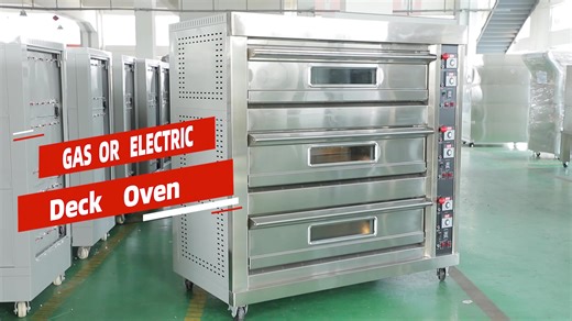 Gas Pizza Oven for Commercial Use Hotel with 3 Deck 6 Tray Capacity