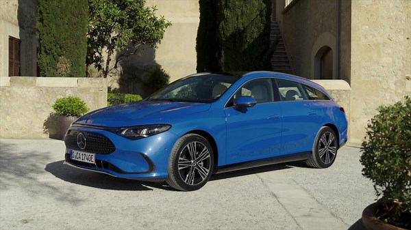Mercedes-Benz CLA 250+ Shooting Brake with EQ Technology Design Preview in Sheer Blue Metallic