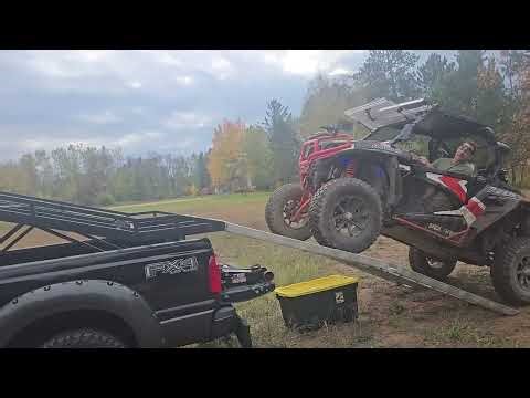 Loading sxs on top of a truck