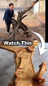 Carving a Dead Root into The Emperor's Tea Table 🪵 Extreme Woodworking Process