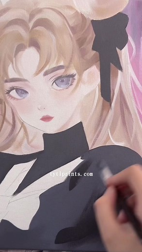 Animation character painting🎨#handpainting#acrylic painting#painting process#painting#anime hand-painted#art🎨 Sailor Moon #Sailor Moon