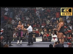 WATCH IN 4K 60FPS: Scott Hall & The Giant vs. Sting & Bret Hart | WCW Monday Nitro 1998