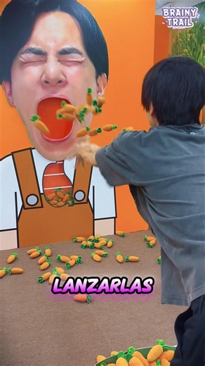 I had to fill my stomach with carrots to win the prize!