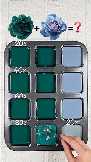 “4-Step Color Blend Between Deep Teal and Muted Blue Gray” #colormixing #colorconcept #colorpalette