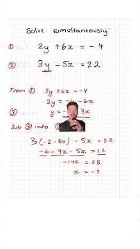 Let’s learn how to solve simultaneous equations #study #stem #math #studytips #exam