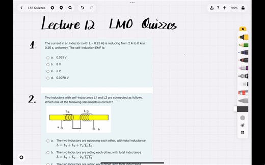 CAN102 Lecture 12 LMO Quiz Answers