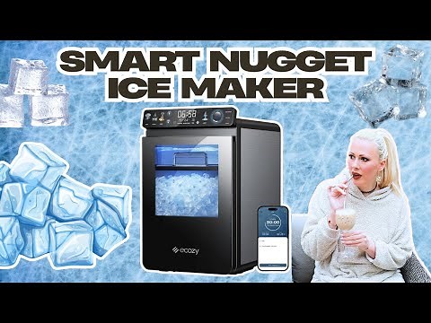 ecozy Smart Nugget Ice Maker Countertop Review! First Full-Color Smart Panel Ice Machine with APP