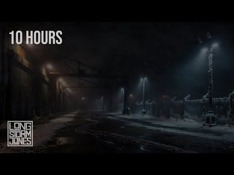 The Frozen Loading Dock — Wind & Blowing Snow at the Abandoned Terminal | 10 HOURS