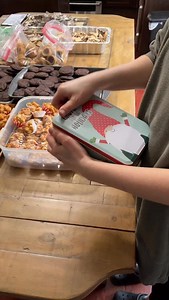 It’s cookie tin season! 🍪🎄 Every year we make 50 cookie tins to give to friends, family, and neighbors and I’m walking you through how to do it! Comment “cookies” and I’ll send you the link to all of my cookie tins recipes! https://thefirstyearblog.com/cookie-tin-recipes/ #holidays #neighborgifts #cookietins #christmas | The First Year