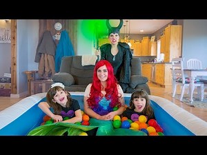 Pool Party with Little Mermaid Ariel and Maleficent!