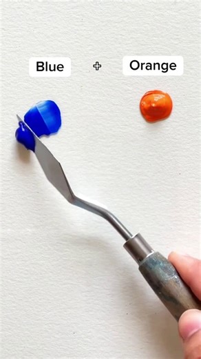 Blue and Orange Colour Mixing