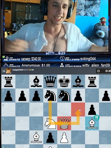 I SACRIFICED The Queen 3 Times In the Opening! 😱 #foryou #fyp #chess #chesstok #chesscom #viral #funny #boardgames #rage