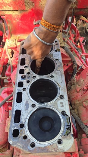 Tractor engine has overheated and three number piston has seized !
