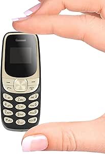 Yoidesu Mini Small Cell Phone, Bluetooth Handset, 0.66 inch Unlocked Hands Bluetooth Earphone Dialer Support Dual SIM Card, Unlocked Mini Cell Phone for Students (Black and