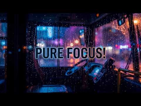 11 Hours Heavy Rain Sleep Sounds: ADHD Focus Brown Noise on Bus Window for Deep Concentration (4K)