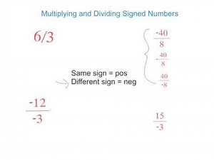 Multiplying and Dividing Signed Numbers
