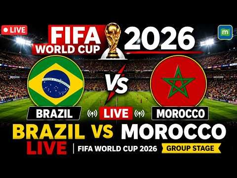 🔴FIFA World Cup 2026 LIVE: Brazil vs Morocco Match LIVE at MetLife Stadium | Vini Jr | Hakimi