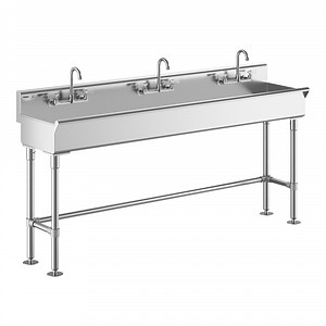 Regency 72" x 17 1/2" Hand Sink with (3) 8" Center Faucets