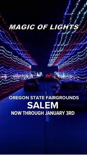 KGW News on Instagram: "Check out Magic of Lights, a drive-thru experience featuring holiday scenes and characters at the Oregon State Fairground in Salem. It runs through Jan. 3, 2026"