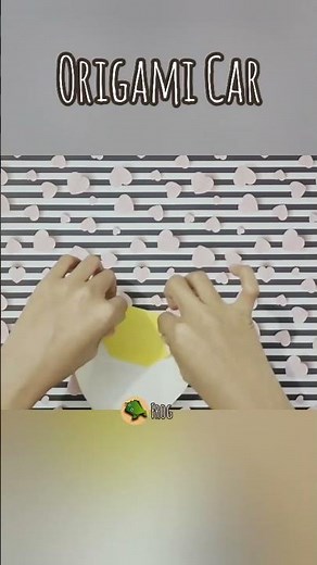 3D Origami Car 🚗 - No Glue No tape #short