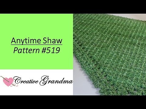 Holiday / Anytime Shawl Pattern #519 Stitch Studio by Nicole Studio Soiree