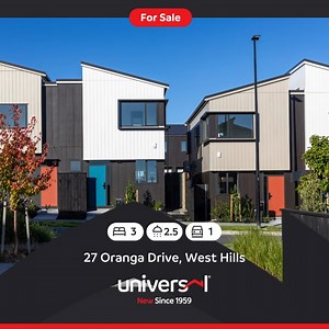 View this move-in ready end terrace home this weekend! A selection of two- and three-bedroom homes are also available to view. Architecturally designed, these low maintenance homes with off-street parking are positioned in a well connected location, close to plenty of great shopping and delicious dining options, plus your pick of West Coast adventures. 🏡 View this Saturday and Sunday, 11.30 am - 2.30 pm, at 27 Oranga Drive, West Hills. Contact our team: ➡️ Adrienne: 021 742 042 adrienneh@univer