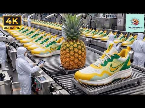 Inside Nike’s Secret Factory: From Waste Pineapple Leaves to Modern Shoes (Full Process)
