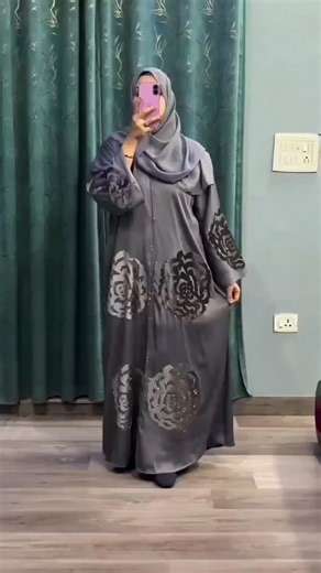 Grab To Buy Abayas & Hijabs on Instagram: "UAE made velvet work abaya at 2350/- ✨ 🌸 Design Options: • Front Open with buttons •korean tiktok with velvet patch work • Plain black shawl 📏 Available Sizes: 54, 56, 58 💬 DM to order or inquire ✨ #abayafashion #habibi #eid #eidoutfit #dubai #dubaiabaya #whiteabaya #abaya #muslimah #international #abayafashion #muslimah #malaysia #fiji #imported #chiffon #organza #nida #pearl#abayaarab #abayacollection #abayaislamic #fashionbloggers #fashionstyle #o