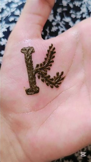 K Letter Mehndi Design | Simple Initial Henna Tattoo for Back Hand