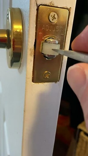 How to adjust a mortice roller bolt catch for an internal door
