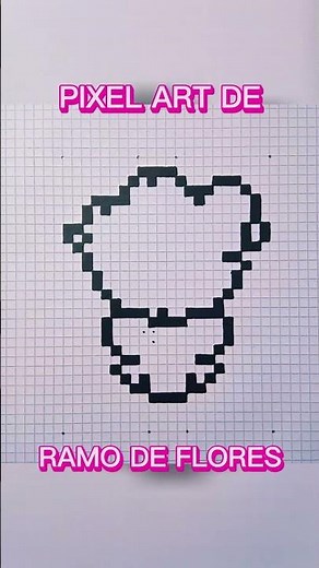Cómo Dibujar un RAMO DE FLORES para SAN VALENTÍN en Pixel art