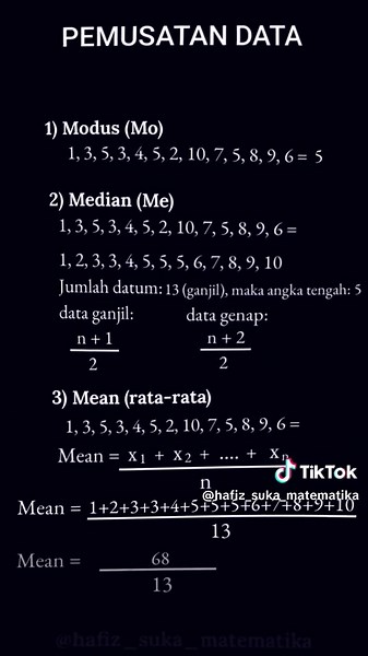 Pemusatan Data dalam Statistika: Konsep dan Jenisnya