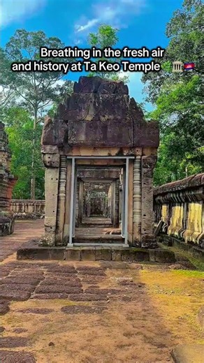 Breathing in the fresh air and history at Ta Keo Temple. 🌿🏛️🇰🇭 #TaKeoTemple #Angkor #Cambodia