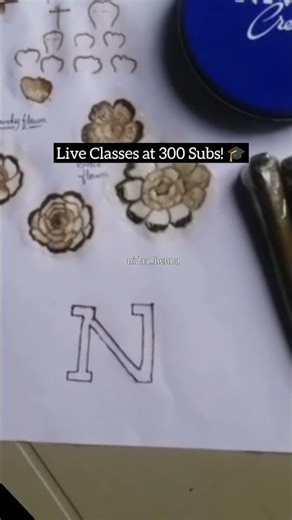 ​"Ramzan Mubarak 🌙" Nasreen Name Art🌹 | Live Classes at 300 Subs!✨ #Nasreen #MehndiArt #Shorts #art