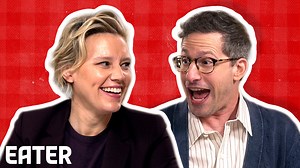 Welcome back to Let's Do Lunch! In this episode, Andy Samberg and Kate McKinnon join us for a chaotic lunch at Raf's in NYC. Between Andy's questionable favorite restaurant, talking about their hilarious castmates in 'The Roses,' and Kate's disgust for viral lines and ketchup, it's impossible for either of them to keep a straight face. | Eater