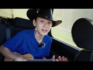 Mystic Inscho Singing Chuck Berry's Route 66 on Ukulele while travelling on Route 66 by car