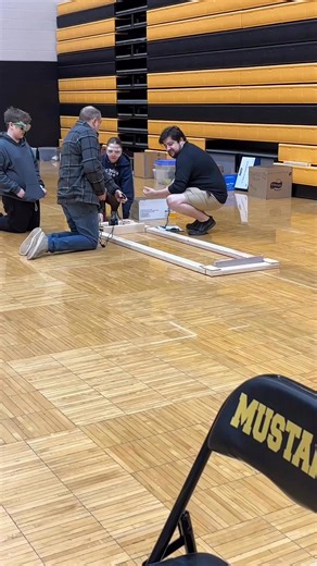 Hovercraft with Lydia and Noah. Great elevation but not enough thrust. It’s all good though - experience and trial and error are wins! | Eudora Science Olympiad