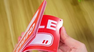 18 Pcs 14"" x 5"" Double-Sided Yard Sale Signs Garage Sale Sign Directional Arrows Plastic Sale Signs for Summer, Holiday Outdoor Sale Events WEATHER-PROOF(Garage Sale)