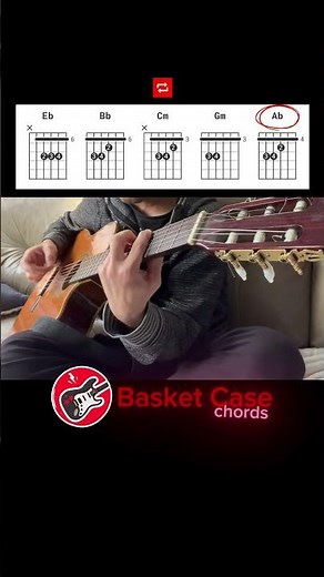 Green Day’s Basket Case — chord progression on acoustic
