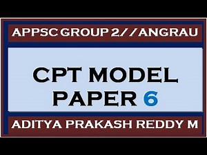APPSC CPT MODEL PAPER 6 /APPSC/ANGRUA (WITH MS ACCESS SYLUBUS/CPT)/Group 2