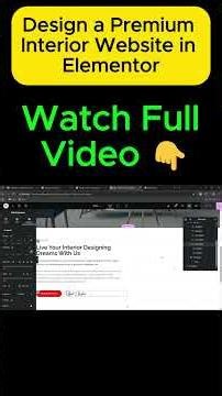 ELEMENTOR Interior Design Website #elementorpro #elementortutorial #elementor #wordpresstutorial