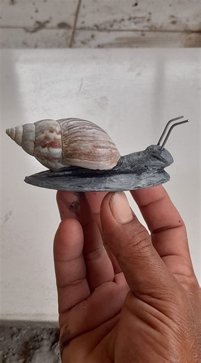 37K views · 505 reactions | creative idea to make snails from shells  and cement #fblifestyle #kreatif #handmade #DIY #Crafts #Reels | Azura Senja R | Facebook