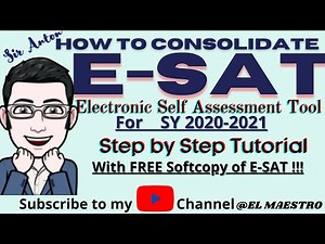 HOW TO CONSOLIDATE E-SAT 2020-2021 STEP BY STEP TUTORIAL WITH FREE TEMPLATE