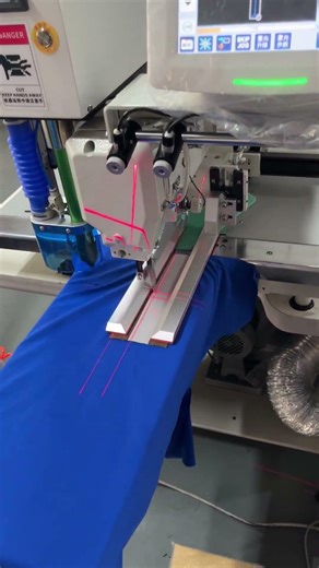 Laser-cut side placket opening #sewing #machine #zipping #foryou #factory #sewingtips #reels