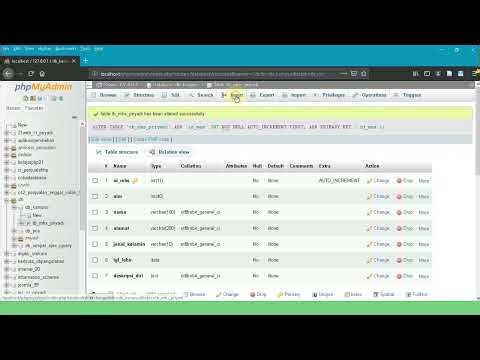 Tutorial membuat database dan tabel mysql/mariadb dg phpmyadmin pada XAMPP