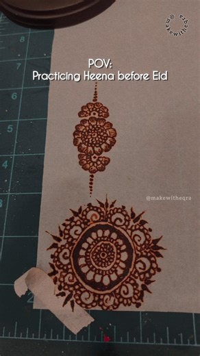 The BEST way to practice Mehndi for Eid 🌙✨ | #Shorts