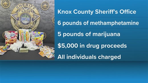 Knox County deputies arrest 3 men on drug charges, seize pounds of meth and marijuana