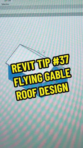 #stitch with @Architect_Talk REVIT TIP 37: heres how you model a flying gable roof in revit. Its pretty straight forward and simple to do. #doryazararchitect #doryafterdark #revittips #architect #revit #bim #roofdesign #residentialdesign