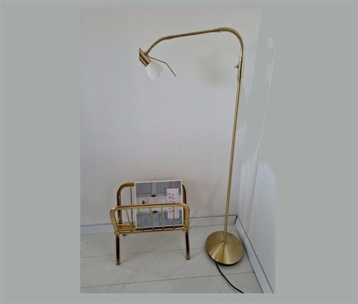 Vintage Gold Halogen Floor Lamp, Mid-century Retro Decor - Etsy
